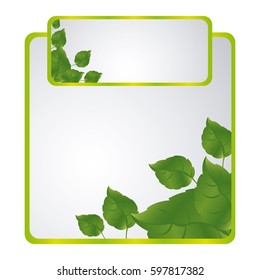 green sheath of leaves icon, vector illustraction design