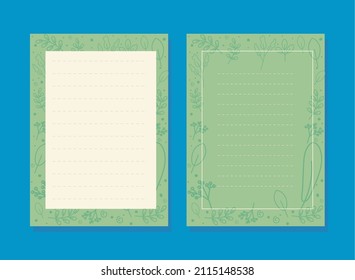 plantilla de papel de hoja verde