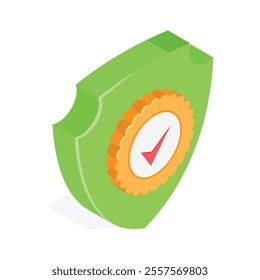 A green shield with a checkmark symbolizing trusted and verified protection