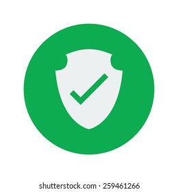 Green Shield Icon Checkmark Round Vector Stock Vector (royalty Free 