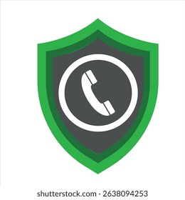 Green shield icon office vector illustration