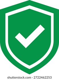 Icono verde del escudo para la seguridad