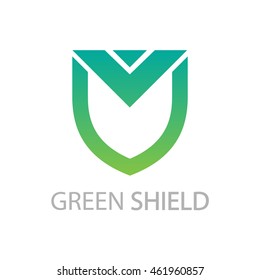 Green shield logo concept