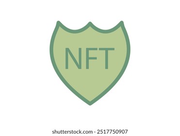 Escudo verde con título NFT