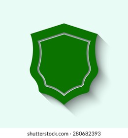 green shield vector icon