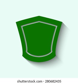 green shield vector icon