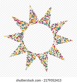 Green Shine Flying Transparent Background. Fun Rain Wallpaper. Abstract Dust Texture. Yellow Circle Effect Postcard.