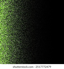 Grüner Glanz. Grün glänzt auf schwarzem Hintergrund.