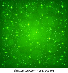 Green Shining Background Glow Dots Glittering Stock Vector (Royalty ...