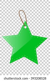 Green Shining Star Blank Tag
