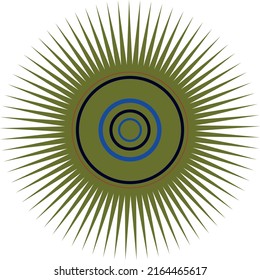 A green shining star. Vector file for designs.