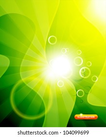 Green shiny abstract background