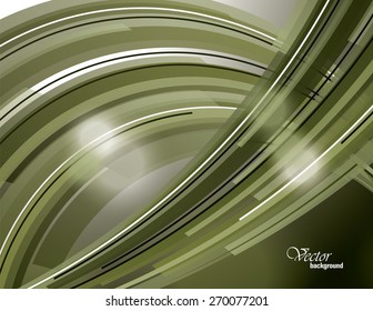 Green Shiny Background. Vector Illustration with Sparkles.