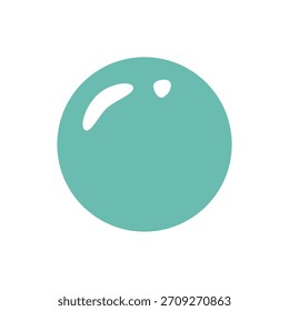green shiny ball design element