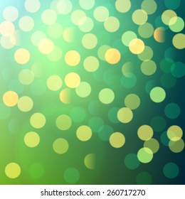 green shiny bokeh lights