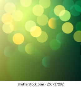 green shiny bokeh lights