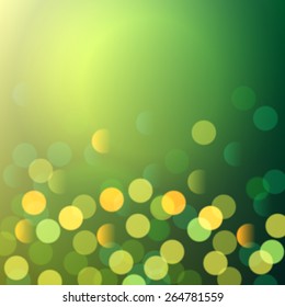grüne glänzende Bokeh-Lichter
