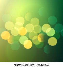 green shiny bokeh lights