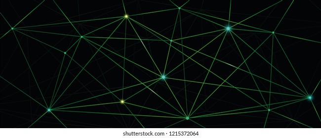 imagen de fondo técnico de red digital brillante verde EPS10