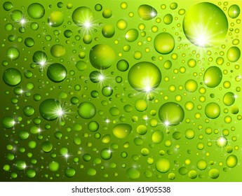 Green Shiny Drops