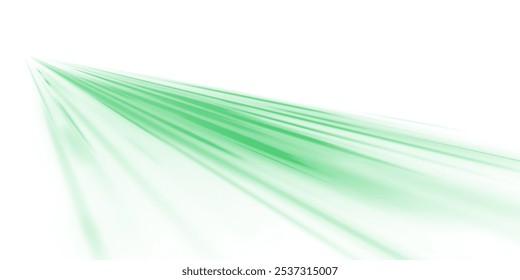 Green shiny sparks of spiral wave. A curved bright line of speed is spinning. Shiny wavy path. Rotating dynamic neon circle. Magic green swirl with highlights. Glowing swirl bokeh effect. vector