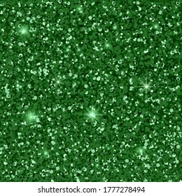 Textura verde brillante con chispas. Fondo abstracto. Fondo de vacaciones verde brillante vectorial.