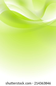 Green shiny wavy background design. Vector illustration