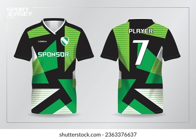 green shirt or jersey sport uniform design template