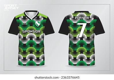 green shirt or jersey sport uniform design template