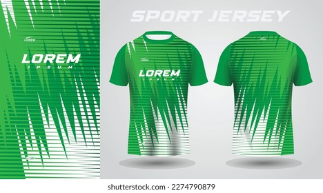 green shirt soccer football sport jersey template design mockup