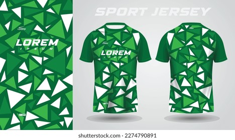 green shirt soccer football sport jersey template design mockup