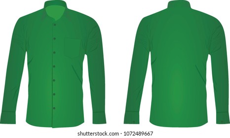 Green shirt. vector illustration