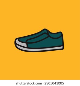 Green shoes icon vector grapic illustration