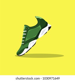 green shoes. vector