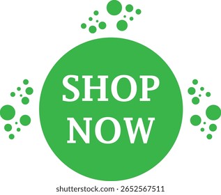 Botão Green Shop Now (Loja verde agora), plano de ação de comércio eletrônico on-line
