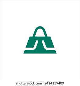 Logo de la Bolsa Verde de Compras. Logo con la letra inicial T en forma de bolsa de compra
