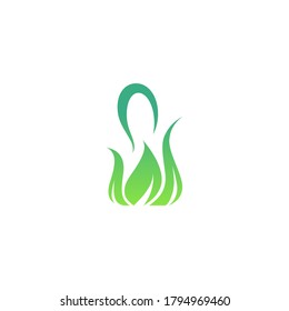 Green shopping bag made of leaves. Reuse or recycle eco package for products or food. flat icon isolated on white. vector illustration. No plastic bag concept.