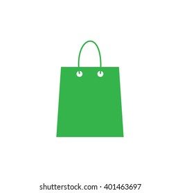 Green shopping bag vector illustration