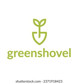 Green Shovel Logo design free download