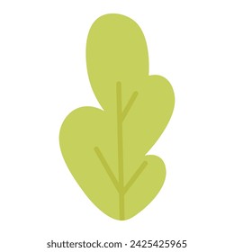 Green shrub doodle illustration. Isolated vector illustration