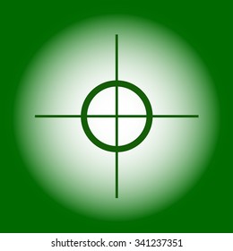 green sight, on a green background, small arms, vector