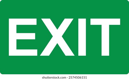 Green sign evacuation exit. Designations location emergency evacuation exit. Quick and safe exit from a building or facility in case emergency. Direction a safe area. Iso 7010. Sign fire exit.