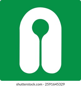 Green sign lifejacket. Indication the location lifejackets on ships or other objects where safety on the water or in emergency situations is required. Iso 7010. Personal protective equipment.