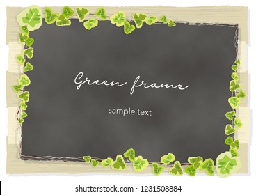 Green signboard frame