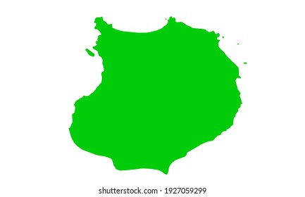 Green silhouette of city map of Boa Vista in northern brazil on white background