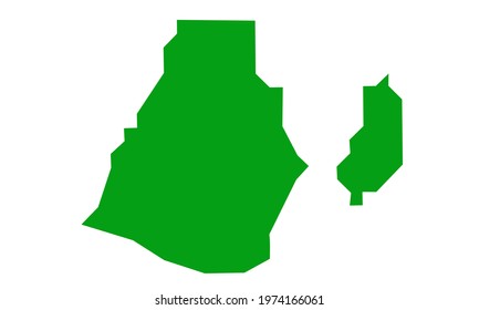 Green Silhouette Of City Map Of Ikeja In Nigeria