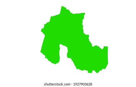 Green silhouette of city map of San Salvador in el Salvador on white background