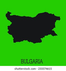 Green Silhouette of the Country Bulgaria