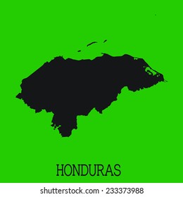 Green Silhouette of the Country Honduras