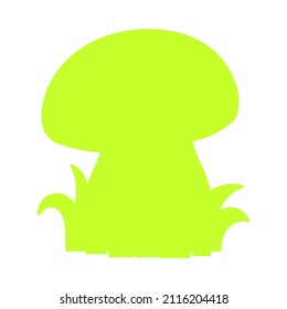 Green silhouette. Design element. Vector illustration isolated on white background. Template for books, stickers, posters, cards, clothes.